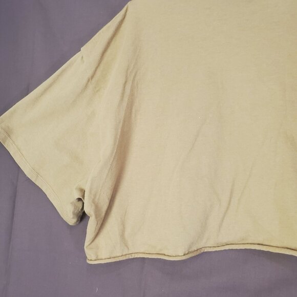 SOCIAL SCENE Women T-Shirt XL Crop Brown American Spirit Mustang Muscle Car USA - Picture 7 of 7